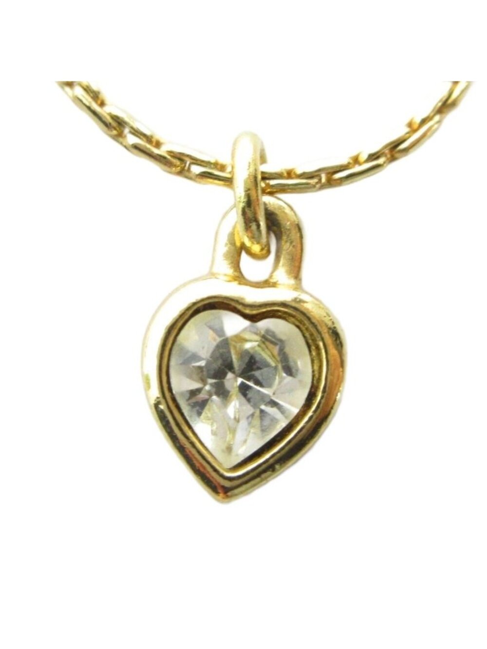Dior Pendant Heart Rhinestone Gold